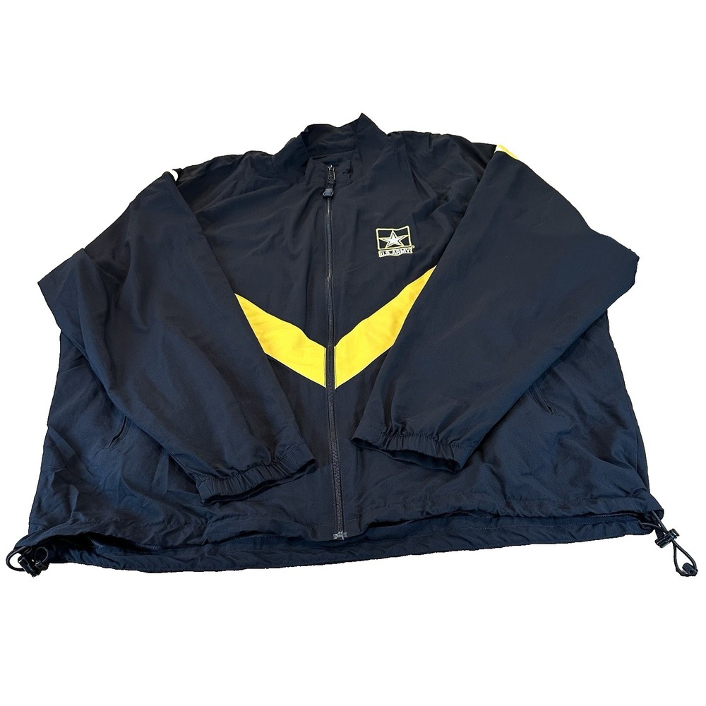 U.S. Army Physical Fitness Uniform Unisex Windbreaker Jacket Full Zip Size XL